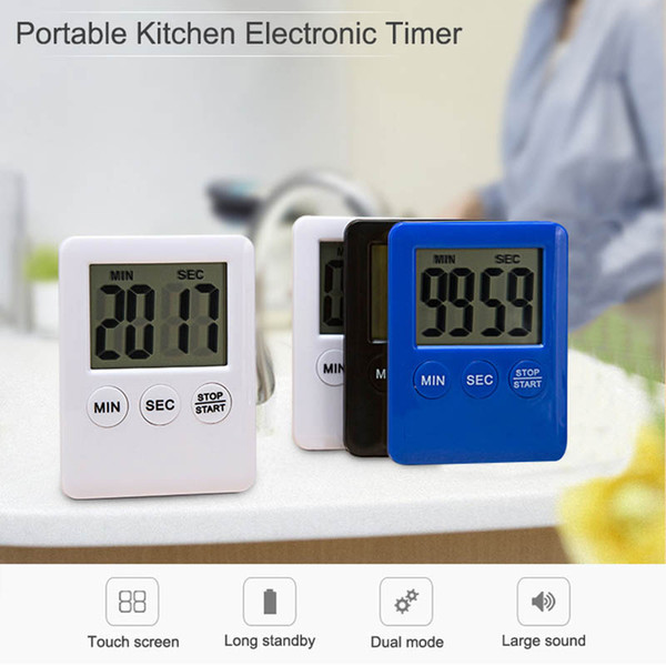 Ultra Thin LCD Digital Screen Kitchen Timer Square Cooking Timer Count Up Down Alarm with Magnet LB88