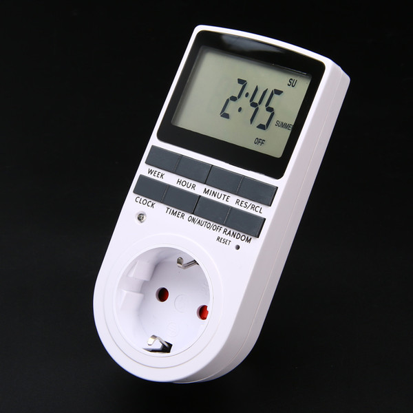 Mayitr Electronic Digital Timer Switch EU Plug Kitchen Timer Outlet 230V 50HZ 7 Day 12/24 Hour Programmable Timing Socket