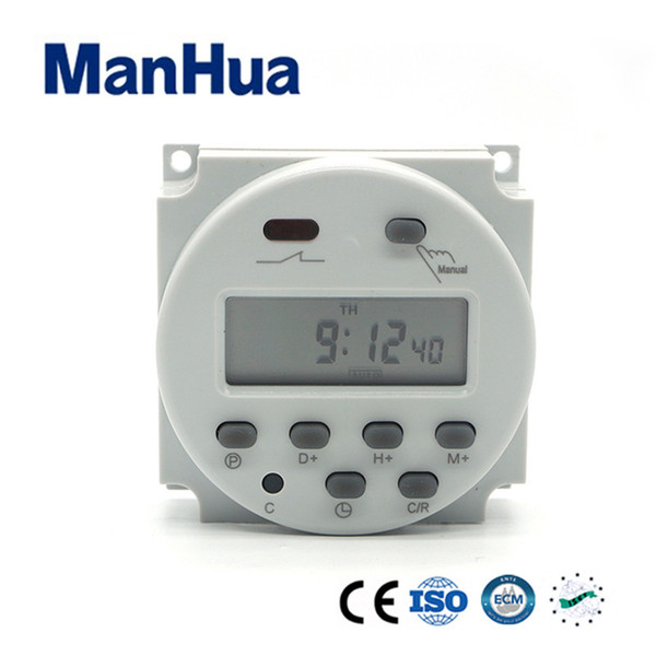 Manhua Programmable Digital Cyclic 16A 12VDC LCD Timer Switch MT101