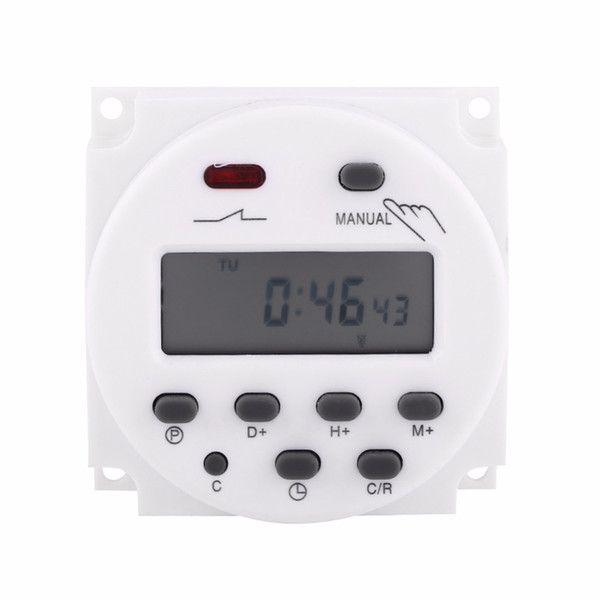 AC/DC 24V 110V 220V Timer Switch Digital LCD Power Week Mini Programmable Time Switch Relay Control CN101A