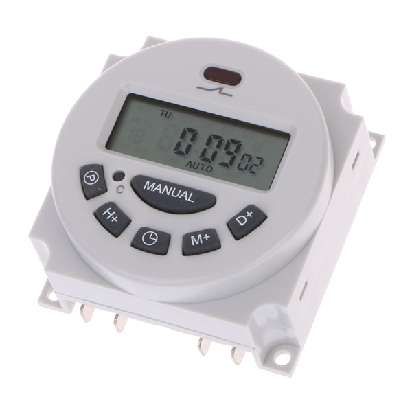 DC12V AC220V Time Switch Digital LCD Weekly Programmable Time Switch Relay Electronic Timer