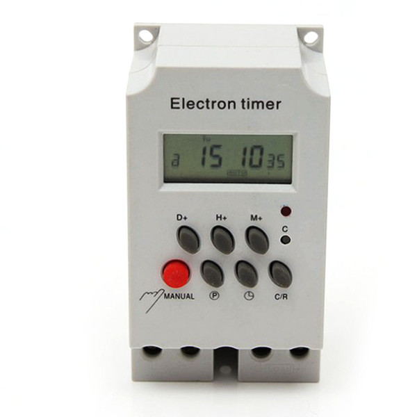 KG316T-II Din Rail LCD Digital Programmable Electronic Timer Switch AC 220V 25A For Home Appliance