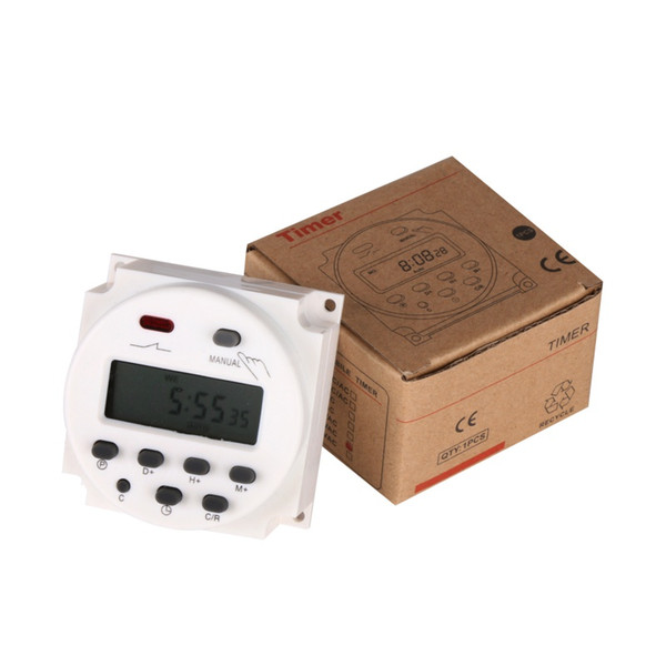 LCD Power Digital 12V/24V/110V/220V AC/DC 7 Days Programmable Timer Time Switch CN101A