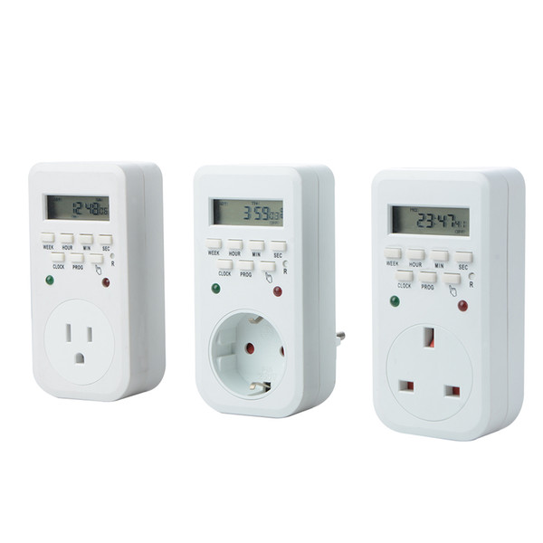 Electronic Digital Timer Switch EU /US/ UK Plug Kitchen Smart Power Timer Outlet Programmable Timing Socket