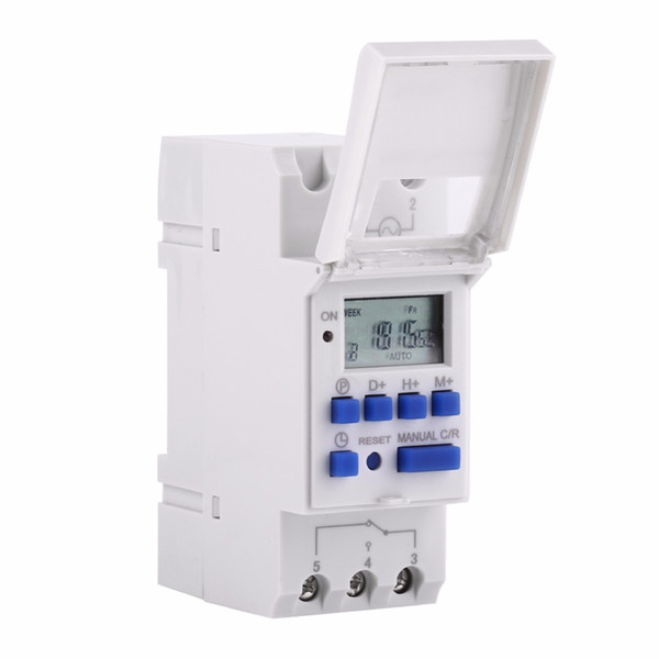 Microcomputer Electronic Weekly Programmable Timer Digital Timer Switch Time Relay Control 220V 110V 12V 24V 25A Din Rail Mount