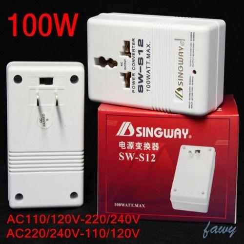 Free shipping 220V to 110V transformer power consverter 220v and 110v two way transformer 110/220 100w with retail package