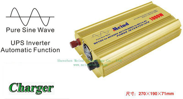 Hot Selling Sufficient Pure Sine Wave 1000W Power Inverter with UPS and Charger DC to Car inverters Watt Inverter Meind Dropshipping