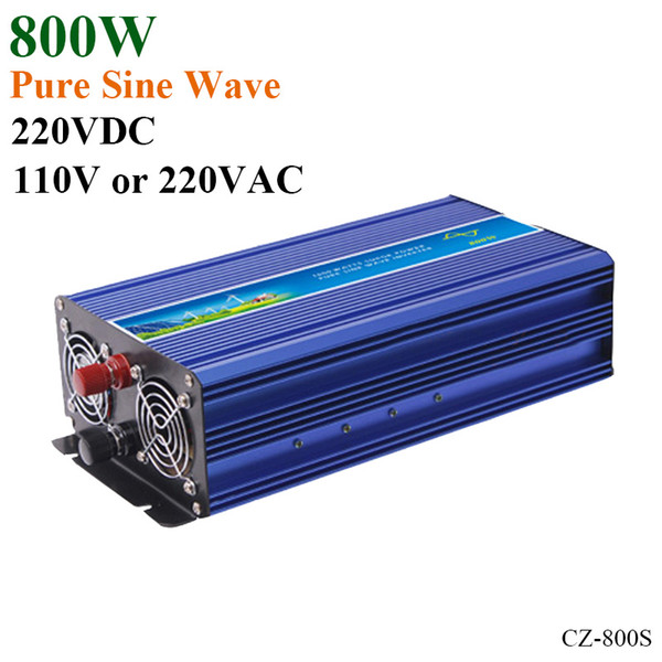 800W 220VDC Off Grid Pure Sine Wave Inverter, Single Phase Inverter for 110VAC or 220VAC grid Appliances in Solar or Wind System