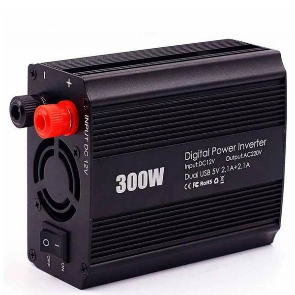 High Quality 300W Car Inverter Charger DC 12V To AC 110V/220V Car Power Converter With USB Charger Port Safety Car Invertor