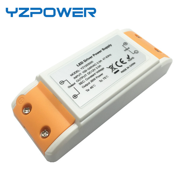 YZPOWER DC 12V 36W LED power supply transformer 12V36W 12V 3A Constant voltage 12V led driver transformer