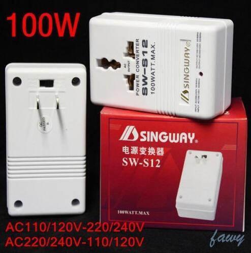 2016 new arrival SW-S12 Huzhuan AC power adapter consverter 220V-110V or 110V-220V & 100W two way transformer