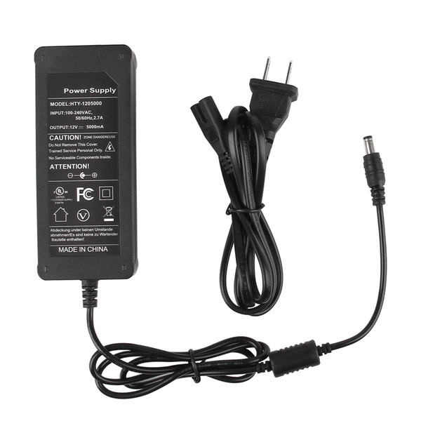 12V 5A Power Supply AC Adapter for 5050 3528 RGB LED Strip Light Low Voltage Device