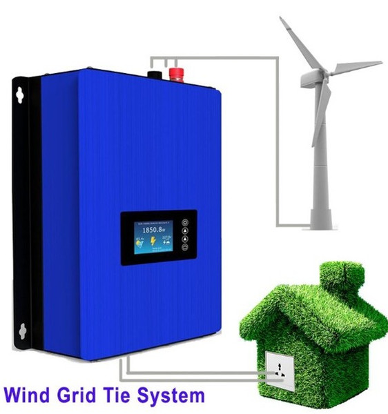 MPPT 2000W Wind Power Grid Tie Inverter with Dump Load Controller/Resistor for 3 Phase 45-90v wind turbine generator LLFA