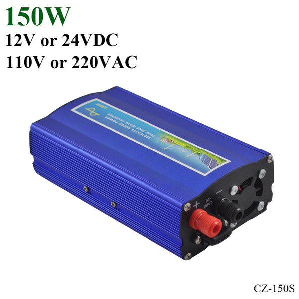 150W 12V/24V DC to AC110V/220V off grid pure sine wave inverter with UPS function, suitable for small solar or wind power system