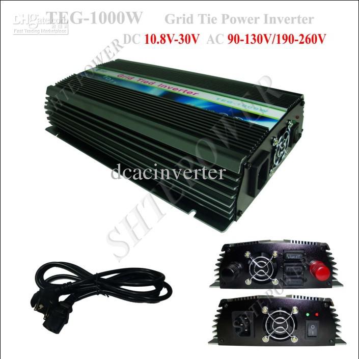 1000w On Grid Tie Solar Power Inverter 1KW, DC 10.8V~30V to AC 110V (90-150v)