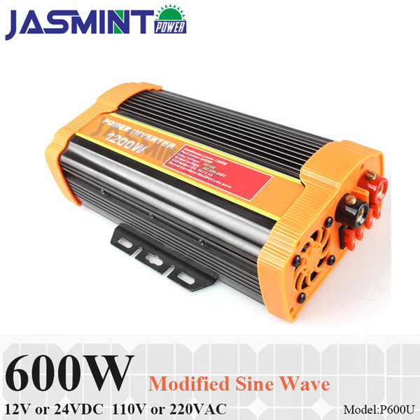 600W Car Inverter 12V/24V 220V DC-AC Sine Wave Solar Inverter 12V-220V Converter Voltage Converter Transformer 1200W Peak Power