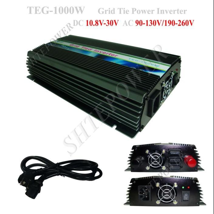 1KW On Grid Tie Solar Panel Invertor, 1000w On Grid Solar Power Inverter, DC 10.8V~28V to AC 220V