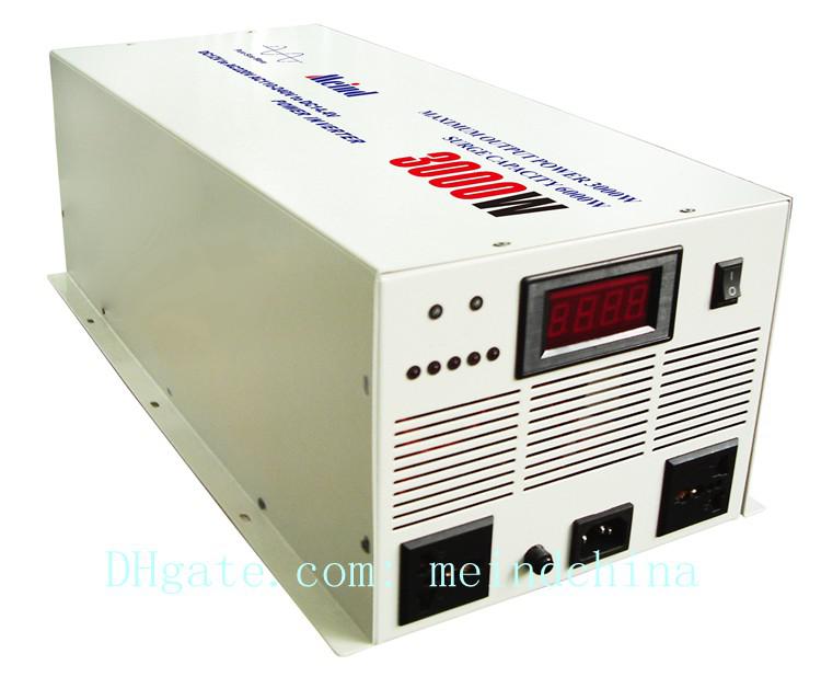 High Quality Meind Manufacturer Digital Display Pure Sine Wave DC to AC Continuous 3000W Peak 6000W Power Inverter with Charger