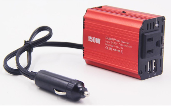 Free freight Dual USB 12V to 110V 220v car inverter 150W 200W automotive supplies LLFA