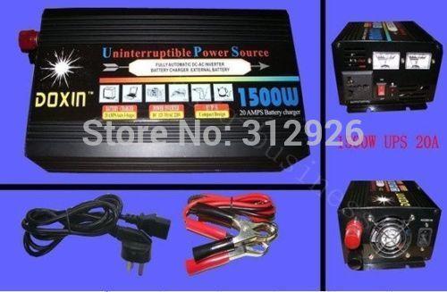 1500W Watts 3000W(peak) DC 12v to AC 220v Power Inverter+Charger & UPS For Solar/Wind New