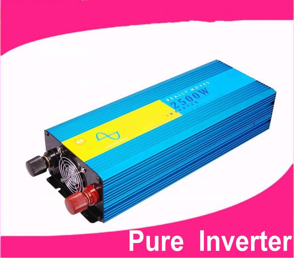 Fedex DHL UPS Free Shipping, convertidor de potencia dc to ac power converter 2.5kw pure sine wave inverter 2500w 12v solar inverter