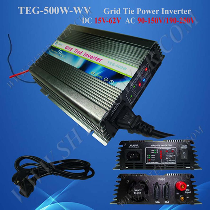 Free Shipping 500w micro Grid Tie Solar Power Inverter, DC 15V~60V to AC 220V