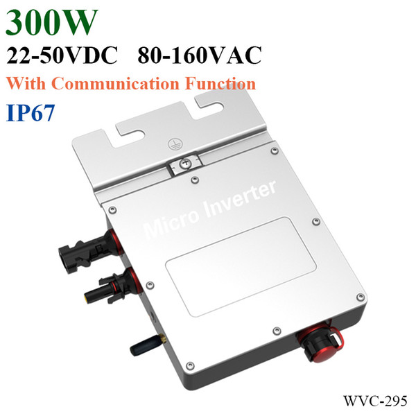 New design!!!300W grid tie micro inverter with communication function, 22-50V DC to AC 80-160V MPPT inverter for 24V/36V system