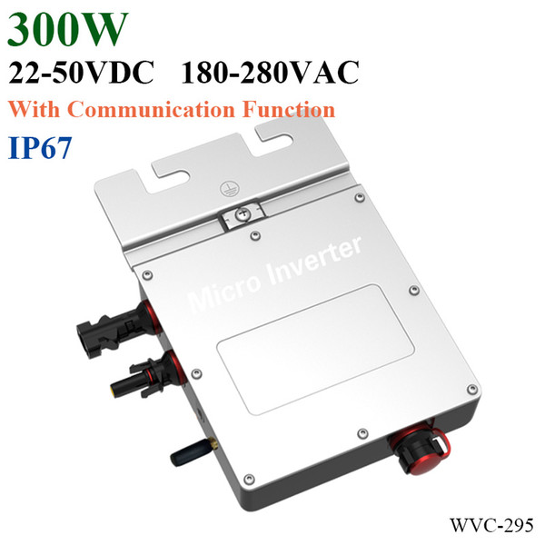 New design!!!300W grid tie micro inverter with communication function, 22-50VDC to 180-260VAC MPPT inverter for 300W solar panel