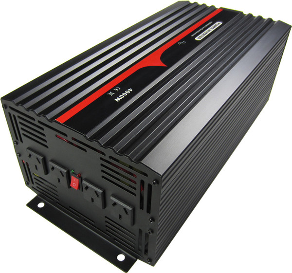 Free Shipping 24VDC to 120VAC 60HZ USA Socket 4000W Pure Sine Wave Inverter