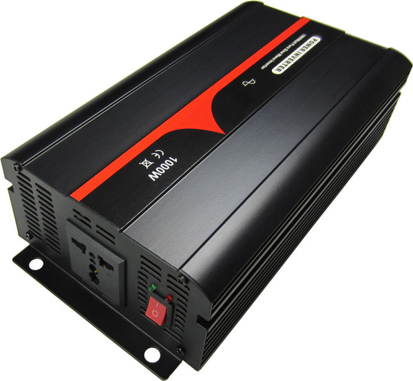 Free Shipping 12VDC to 230VAC 50HZ German EU Socket 1000W Pure Sine Wave Solar Inverter