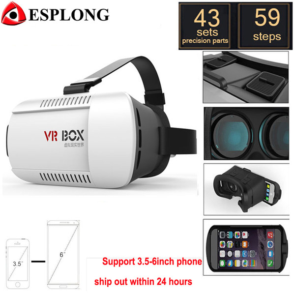 Magic_Jobs Google Cardboard VR BOX Virtual Reality 3D Glasses for iPhone 6 Plus Samsung Galaxy S6 S5 S4 Any 4.7-6.1inch Smartphone