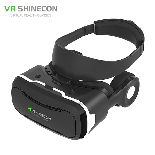 Newest VR Shinecon IV 4.0 Virtual Reality 3D Movie Glasses Helmet Vrbox with Headphone/Mic for 4.0-5.5