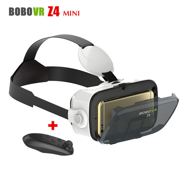 Head-Mounted Cardborad BOBOVR Z4 Mini Mobile 3D Video Helmet Virtual Reality Glasses VR Headset for 4.7-6 Smart Phone+Controller