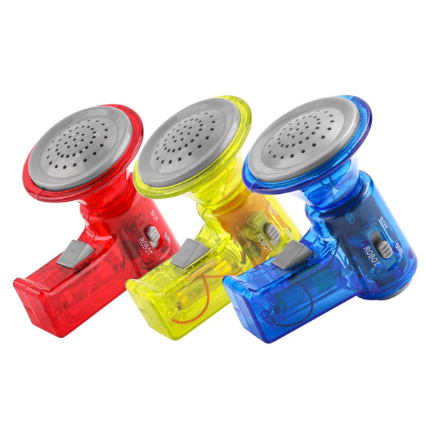 Mini Plastic Voice Changer Megaphone Speaker Toy for Kids Party Favor with 3 Voice Modifiers girl boy robot