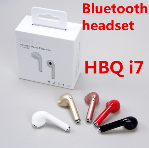 HBQ I7 I7S TWS Twins Wireless Bluetooth Headphones Earbuds Earphones Mini Bluetooth Earbud with Mic for iPhone X IOS Android with Retail