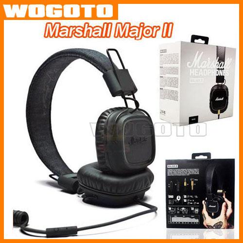 Marshall Major MK II 2 Black Headphones New Generation Headset Remote Mic 2nd pk MARSHALL MONITOR Se215 AAA quality