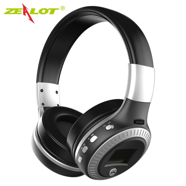 ZEALOT B19 Headphone LCD Display HiFi Bass Stereo Earphone Bluetooth Wireless Headset With Mic FM Radio TF Card Slot Headphones