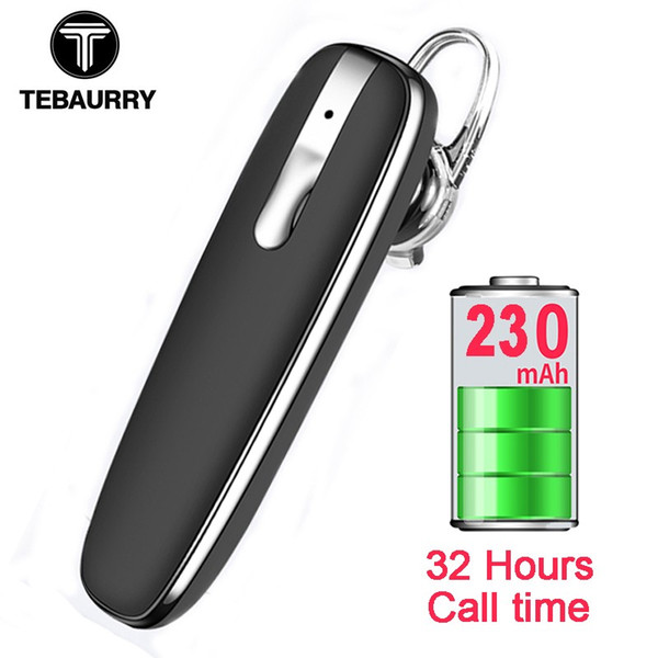 TEBAURYY Handsfree Business Bluetooth Earphone Headphones Wireless Bluetooth Headset with Microphone Voice control for Phone PC