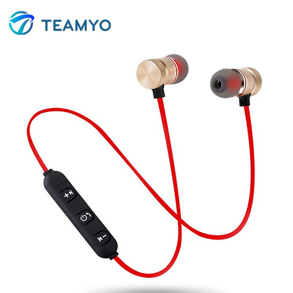 Teamyo Bluetooth Wireless Earphones With Mic Magnetic In Ear Sports Bass Bluetooth Earbuds Headset For phone iPhone xiaomi