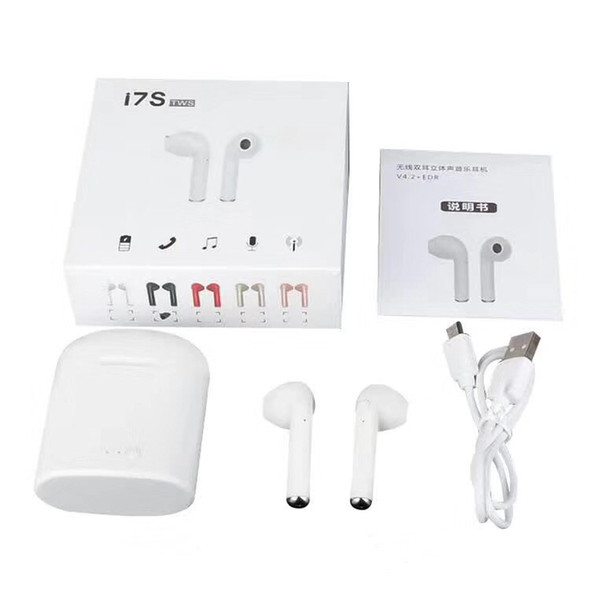 I7 I7S TWS Bluetooth earphone Wireless Headset Earbuds Portable Phone Handsfree With Mic for iPhone X 8 7 6 Android