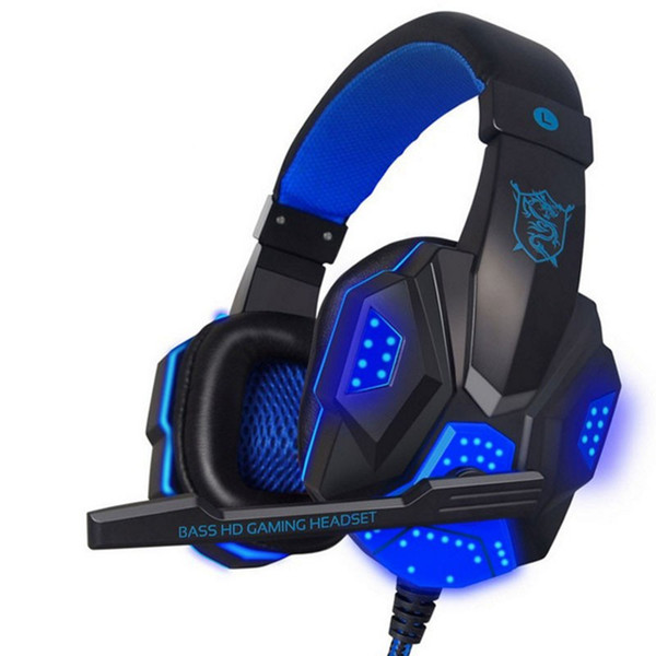 NDJU Deep Bass Gaming Headphone Over-Ear Gamer Headset Headband with MIC Stereo Earphone with Light for Computer PC Gamer