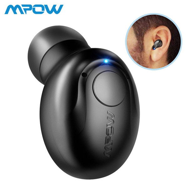 Mpow EM1 Single Bluetooth 4.1 Headphone Wireless Mini Invisible Earpiece In-ear Business Earbud Portable Earphone With Mic/Case