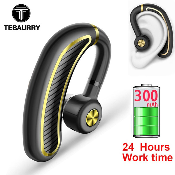 TEBAURRY Business Bluetooth Earphone Wireless Headphone With Mic 24 Hours Work Time Bluetooth Headset for phone iphone xiaomi