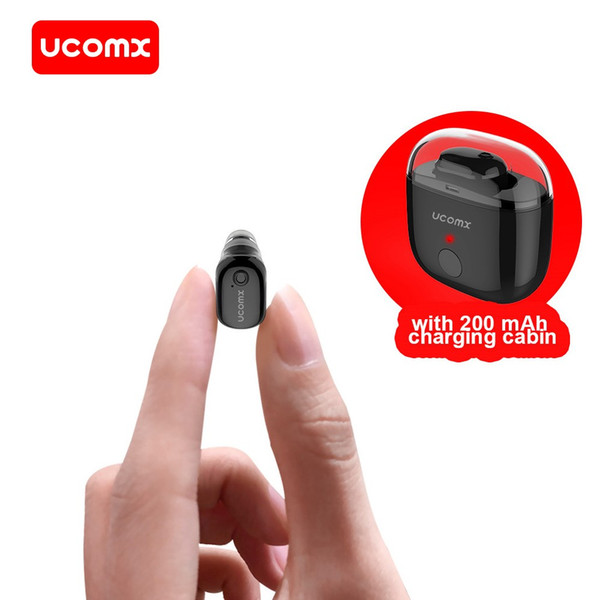 UCOMX Bluetooth Earphone Wireless Earbud In Ear Monitor Earpiece with Microphone Mono Invisible Earphones for Samsung iPhone Mi