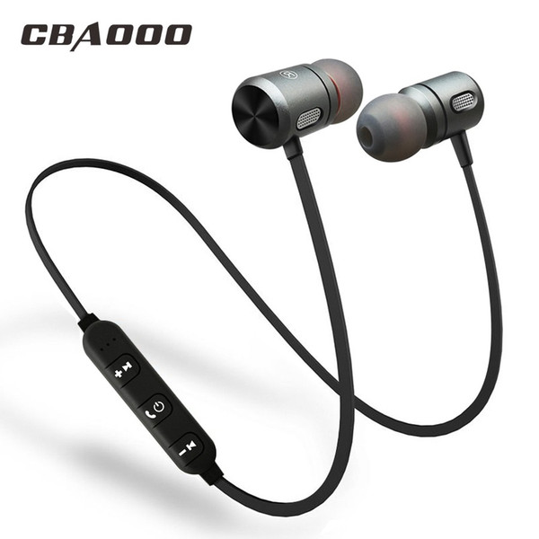 CBAOOO C10 Bluetooth Earphone wireless Headphones Bluetooth sports Running Metal Magnet Headsets