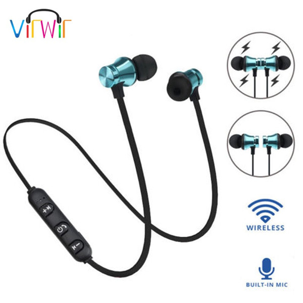 VirWir Bluetooth Earphone Wireless headphones Bluetooth Headset SweatProof Magnetic Sport Earbuds Earpiece for Mobile Phones
