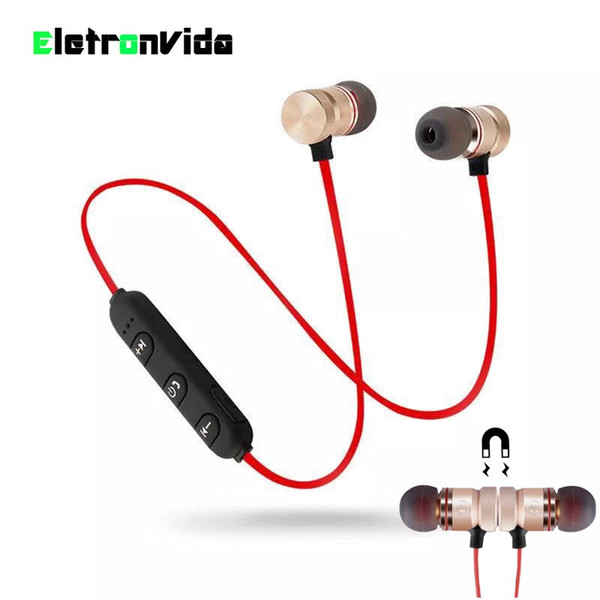 Metal Waterproof Wireless Headphone Sports Bass Bluetooth Earphone with mic Handsfree Headset Earbuds for iPhone IOS Xiaomi lc