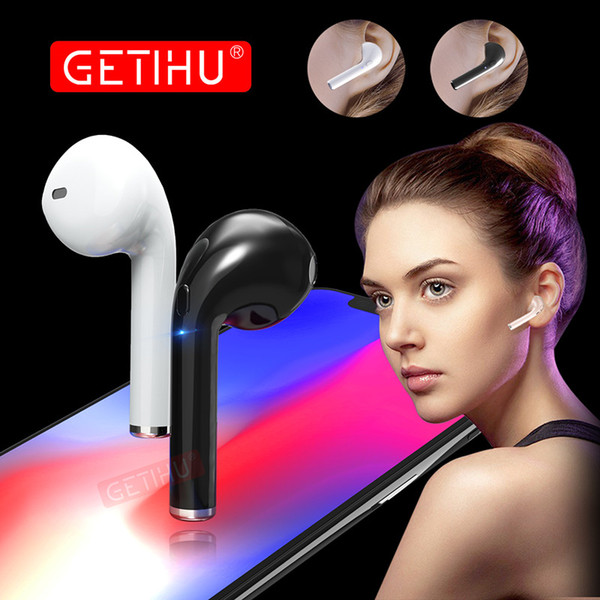 GETIHU Bluetooth Earphone Headphones Mini Wireless Earphones Headphone Earpiece Phone Sport Headset in Ear Buds For iPhone X 8 7