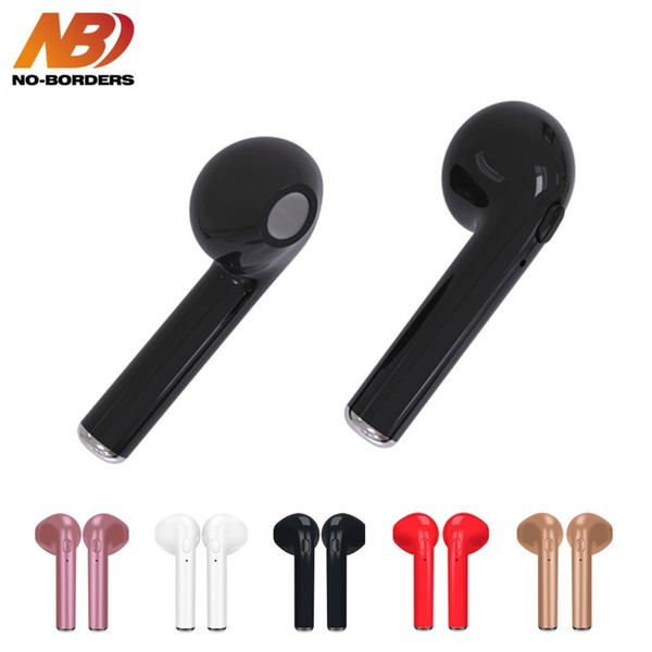 NO-BORDERS i7 i7s TWS Wireless Bluetooth Earphone Mini Music Earpiece Headset Sport Earbuds Headphones With Mic For Phone Driver