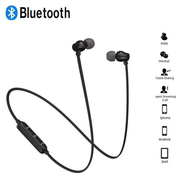 Bluetooth Earphone Metal Magnetic Earpiece Wireless Sports Headphones for iPhone X 7 8 Plus Samsung Huwei P9 Xiaomi Mobile Phone